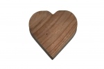 Boîte coeur en bois brut