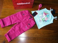 18 mois pantalon fushia - tee shirt turquoise Catimini collection été 2013