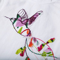 3ans - Le colibri fantasque qui s'envole détail tee shirt Catimini
