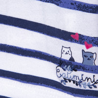 3 ans catimini spirit city été 2014 - Tee shirt rayé blanc bleu - Blue Holidays