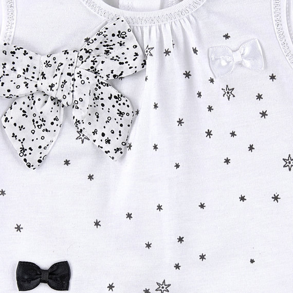 2 ans IKKS - Tee shirt Débardeur layette bébé fille - étoiles et noeuds - été 2015