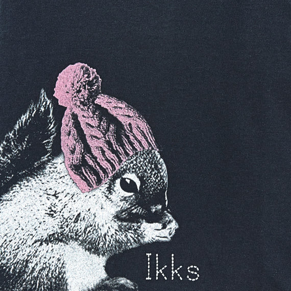 3 ans IKKS - Tee-shirt marine visuel écureuil  bébé fille