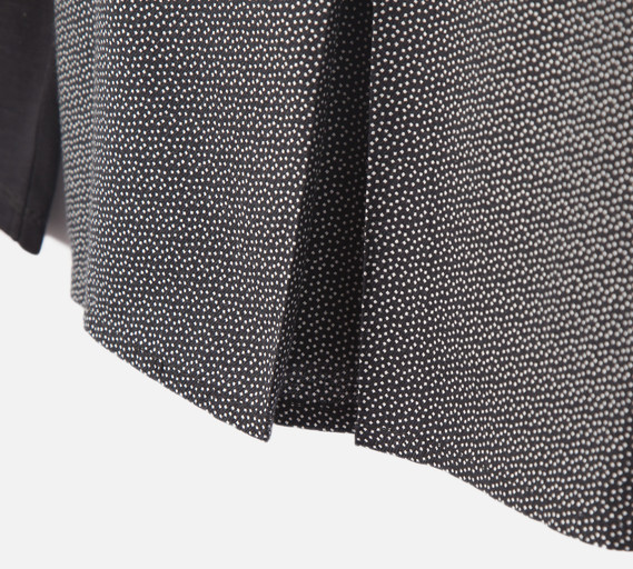 4 ANS IKKS - Tee-shirt noir fille - Strass et paillettes - Dos tissu fluide imprimé pois avec pince