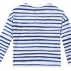 6 ANS CATIMINI Tee-shirt marinière Vanille revisitée et féminisée avec rayures aquarellées