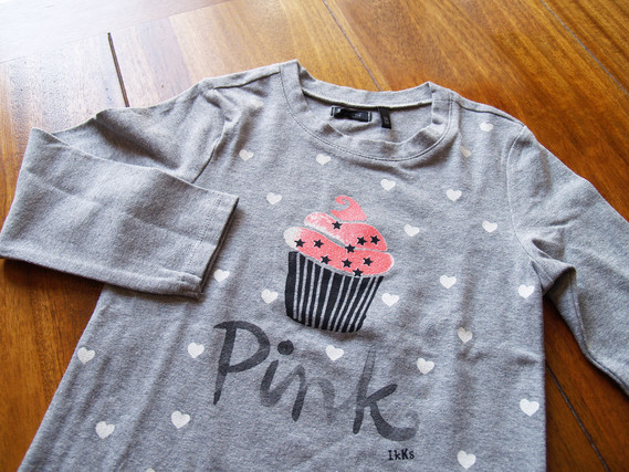 3 ANS - Grand 2 ans IKKS fille, tee shirt cup cake pink, collection hiver