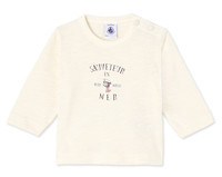 12 MOIS Petit Bateau esprit marin tee-shirt bébé garçon pressionné épaule Sauveteur en mer