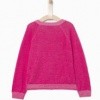 5 ANS IKKS-CARDIGAN FILLE ROSE fuchsia Broderies patchs pompons poitrine