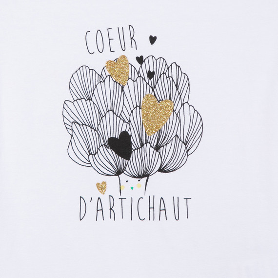 7 ANS Tee-shirt COEUR D'ARTICHAUT motif botanique
