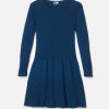 8 ANS ROBE FILLE MAILLE TRICOT BLEU CANARD