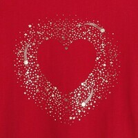 10 ANS T-shirt motif pailleté Coeur rouge