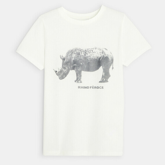 6 ANS T-shirt garçon Jersey doux extensible Rhinoceros