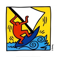 haring-keith-untitled-1987-blue-boat