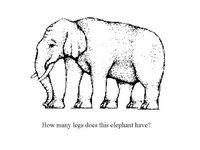 Combien de pattes possède cet éléphant ?