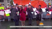 Today Show Anchors in Shiny Gloves and Raincoat - 23-Dec-2014