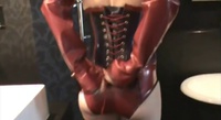 EB's red and purple latex teaser.
