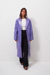 Belted Croco Pu Coat Purple na-kd-com