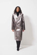 Double Button PU Coat Silver NA-KD