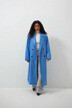 Padded Shoulder Pu Trench Blue NA-KD