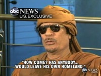 L'interview «délirante» de Kadhafi  « Le peuple m'aime ! »