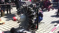 9 Cylinder Radial Engine Start And Run - Sternmotor läuft